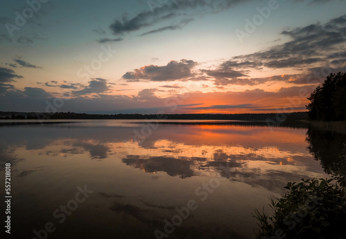 sunset over lake © Dmitrii