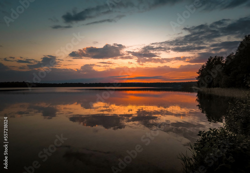 sunset over the river © Dmitrii
