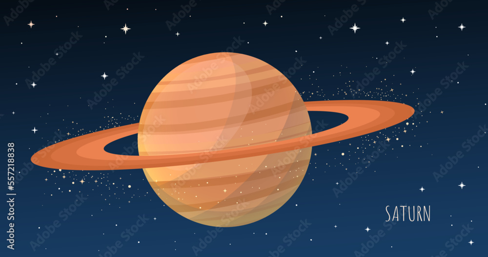 Saturn planet with Rings. Collection of Planets of solar system. Cartoon style vector illustration isolated on white background. Space galaxy background cartoon universe, cosmos dust scenery. Saturn planet with Rings. Collection of Planets of solar system. Cartoon style vector illustration isolated on white background. Space galaxy background cartoon universe, cosmos dust scenery.