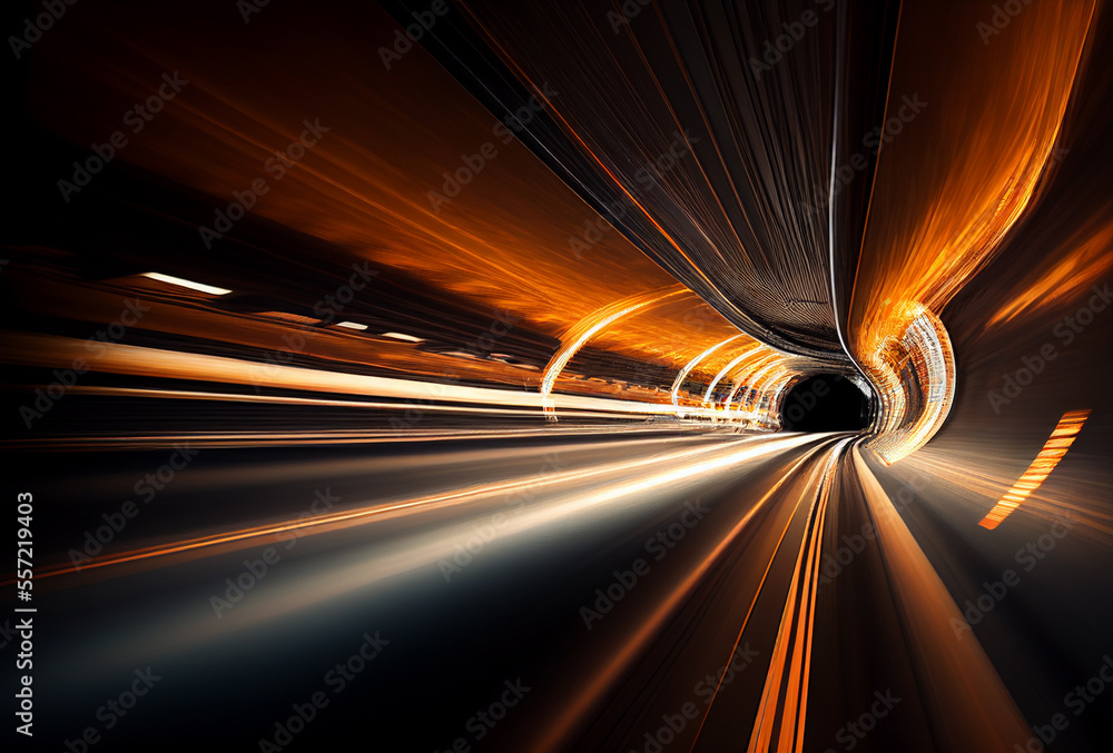 Speed Concept. High Speed Motion Blur. Fast Moving Stripe Lines with ...