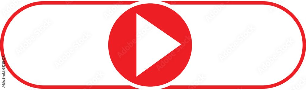 Live video streaming template, play button shape. Broadcasting icon vector illustration Live video streaming template, play button shape. Broadcasting icon vector illustration