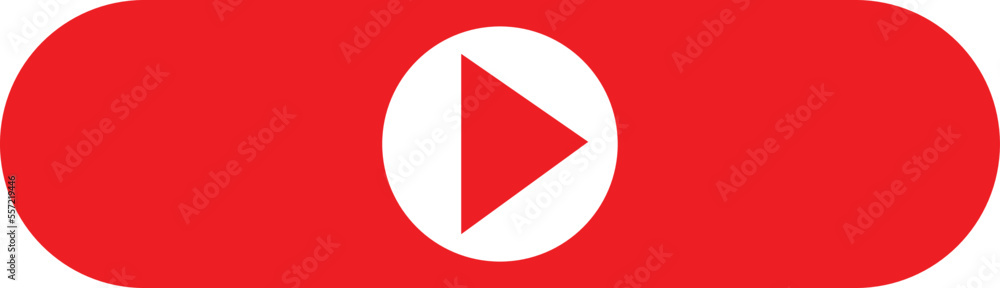 Live video streaming template, play button shape. Broadcasting icon vector illustration Live video streaming template, play button shape. Broadcasting icon vector illustration