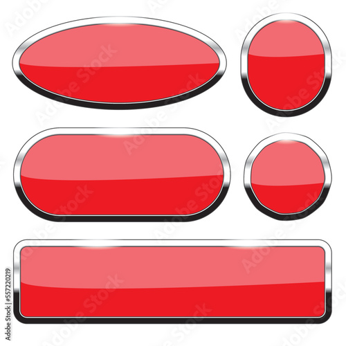 Buttons set isolated on a white background