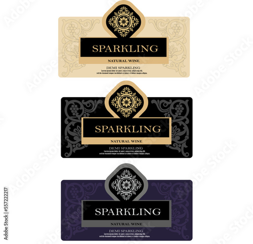 WINE COLLECTION LABEL DECORATIVE STICKER SPARKLING WINE