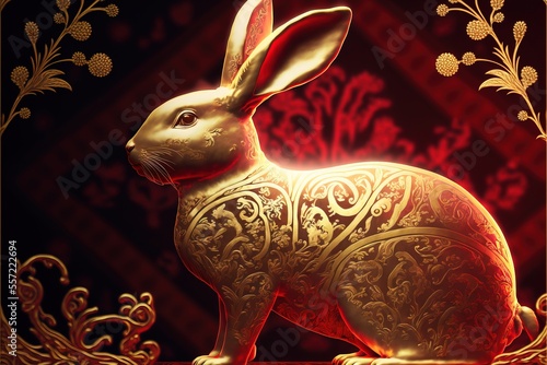 Happy new year of the rabbit. Celebrate this events for 2023 with a cool design of a rabbit.