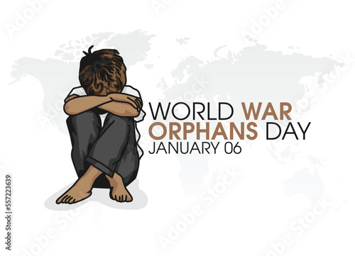 vector graphic of world war orphans day good for world war orphans day celebration. flat design. flyer design.flat illustration.
