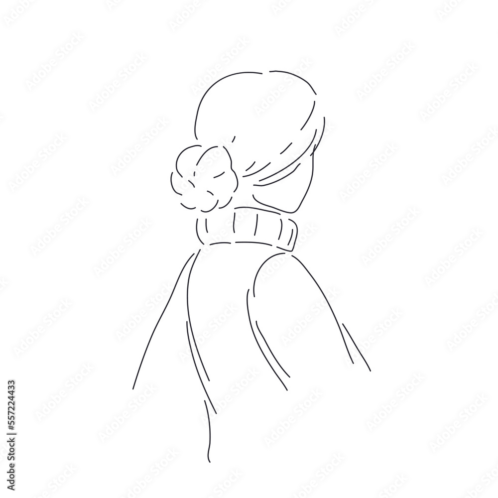 Set of art simple design line girls portraits. Minimalist vector illustration of beautiful woman. Line drawing. Set of art simple design line girls portraits. Minimalist vector illustration of beautiful woman. Line drawing.