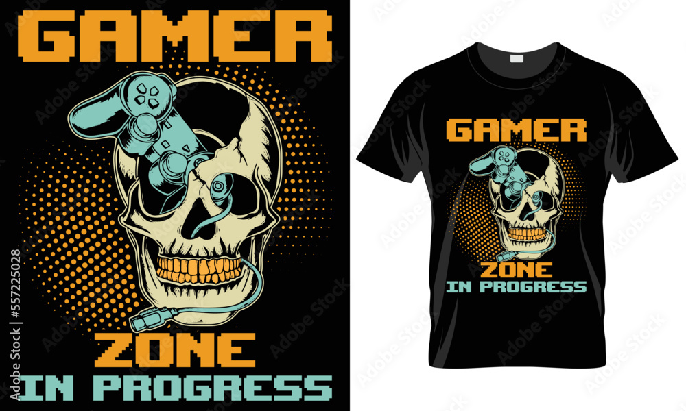 Gamer zone in progress T-shirt design
Gamer zone in progress T-shirt design