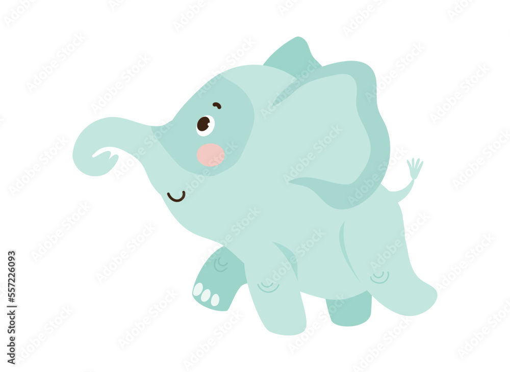 Cute cartoon illustration of elephant. Cute cartoon illustration of elephant.