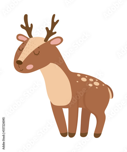 Cute cartoon illustration of deer.