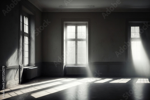 sun rays falling into apartment