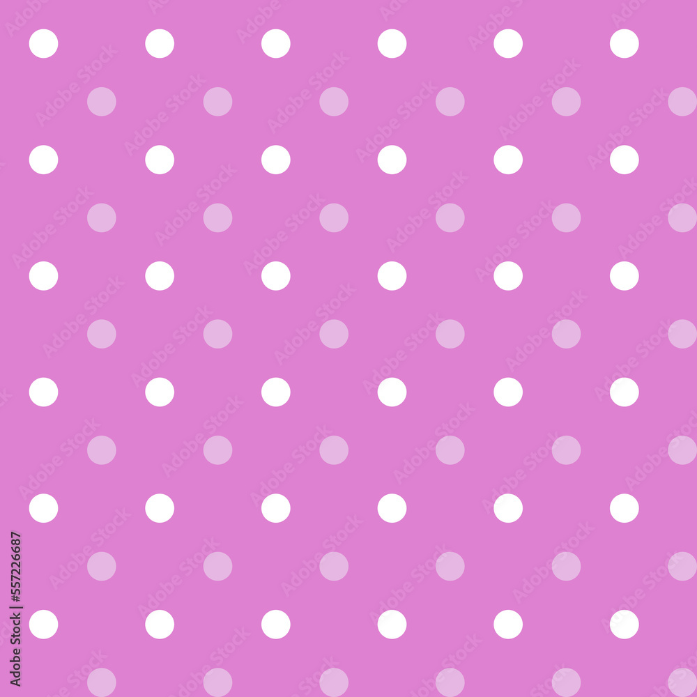 Light pastel pink and white polka dots isolated on a pink background Minimalist style seamless fabric print
