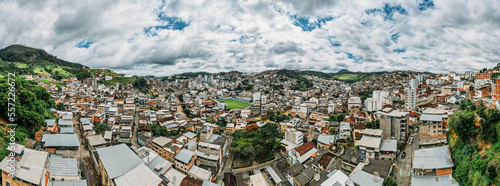 Foto Panoramic aerial drone view of Manhuacu in Minas Gerais, Brazil