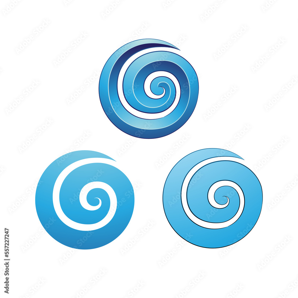 Swirly Round Blue Shapes
