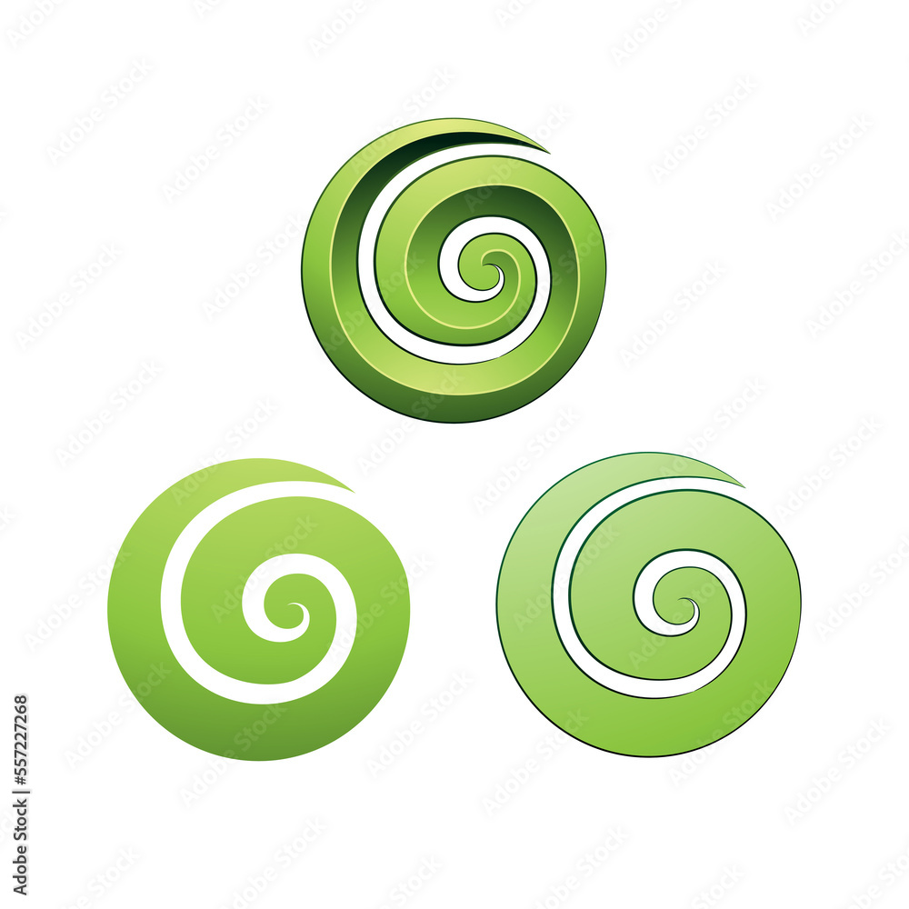Swirly Round Green Shapes Swirly Round Green Shapes