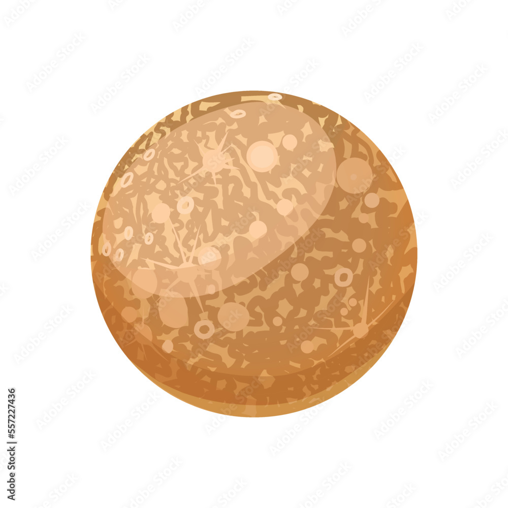 Mercury planet. Planets of solar system. Cartoon style vector illustration isolated on white background. 