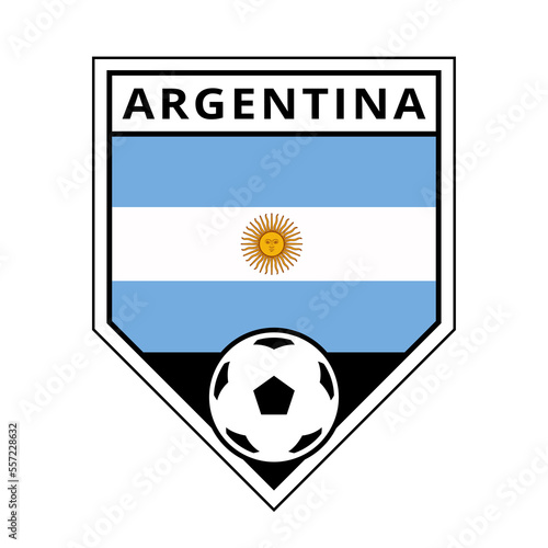 Fotografia Argentina Angled Team Badge for Football Tournament