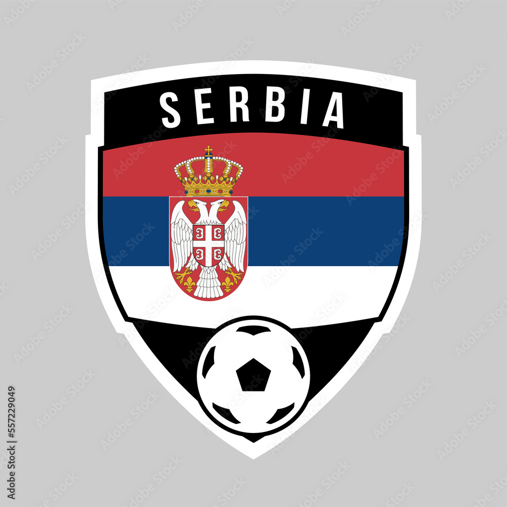 Serbia Shield Team Badge for Football Tournament Serbia Shield Team Badge for Football Tournament