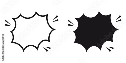 ofvs286 OutlineFilledVectorSign ofvs - pop art splash explosion vector icon . boom comic . bang . isolated transparent . black outline and filled version . AI 10 / EPS 10 / PNG . g11626