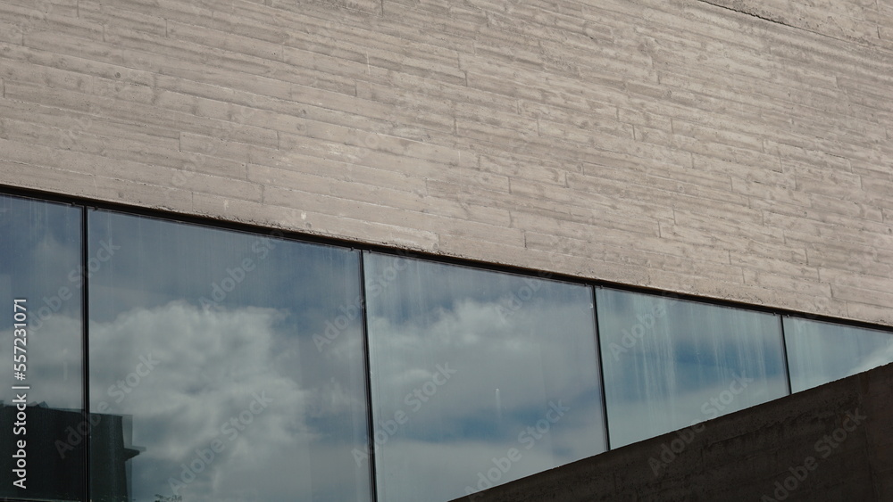 clouds reflected in modern facade windows clouds reflected in modern facade windows