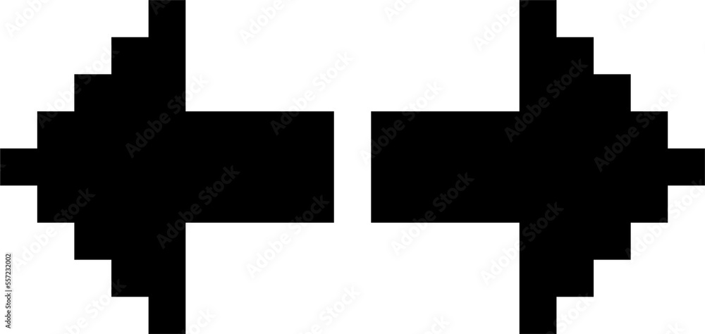 Obraz premium black arrow and cursor icon, symbol navigation web design button, mobile apps, interface sign