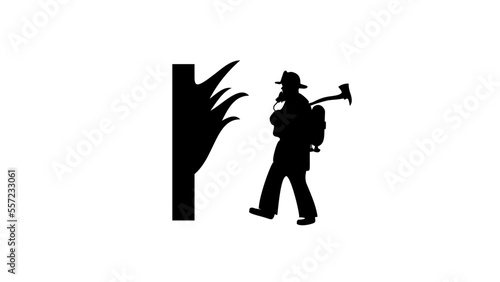 firefighter silhouette