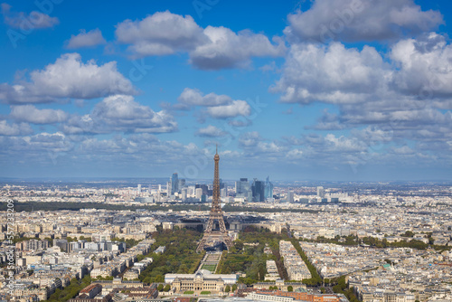 Amazing panorama of Paris with Eiffel Tower at sunny day. France © Patryk Kosmider