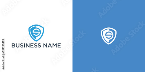 Initial S Based sheild logo design vector for business Letter S Logo design.