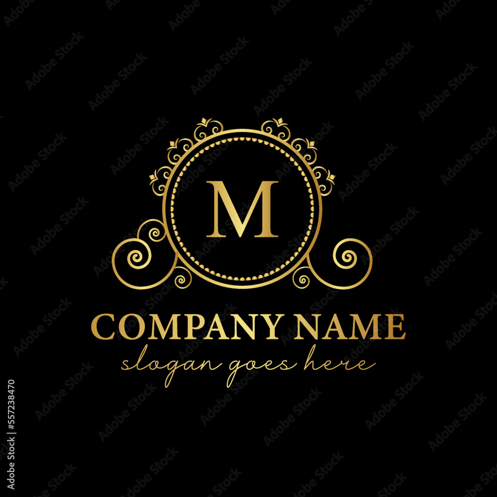 M Luxury Letter Logo Initial with Crown logo Vector, Great Luxury Logo ...