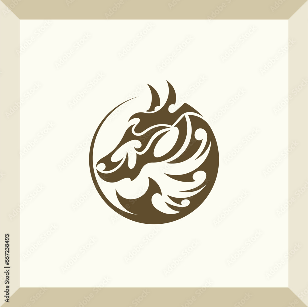 tribal horse head simple logo for symbol or icon tribal horse head simple logo for symbol or icon