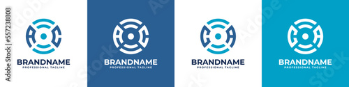 Letter AC or CA Global Technology Monogram Logo, suitable for any business with AC or CA initials.