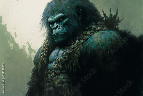 portrait of a gorilla soldier © Divinisphere