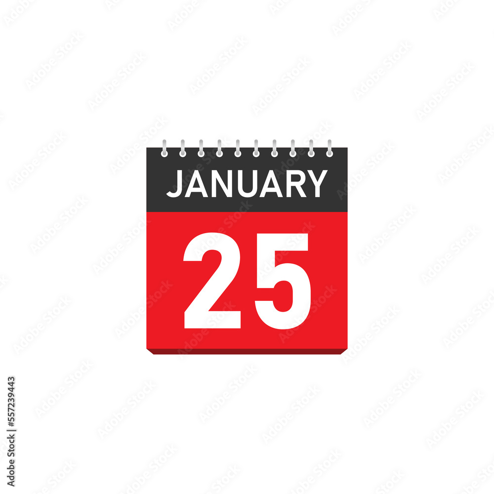 January 25 Concept Design. Vector Illustration. January 25 Concept Design. Vector Illustration.