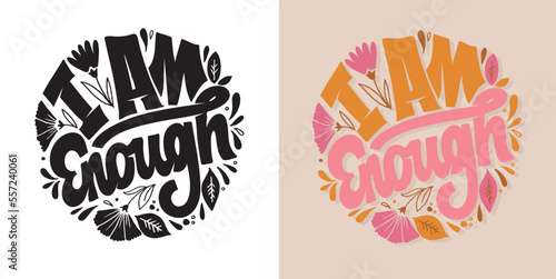 Cute hand drawn doodle motivation lettering phrase postcard. Lettering art label. T-shirt design, mug print.