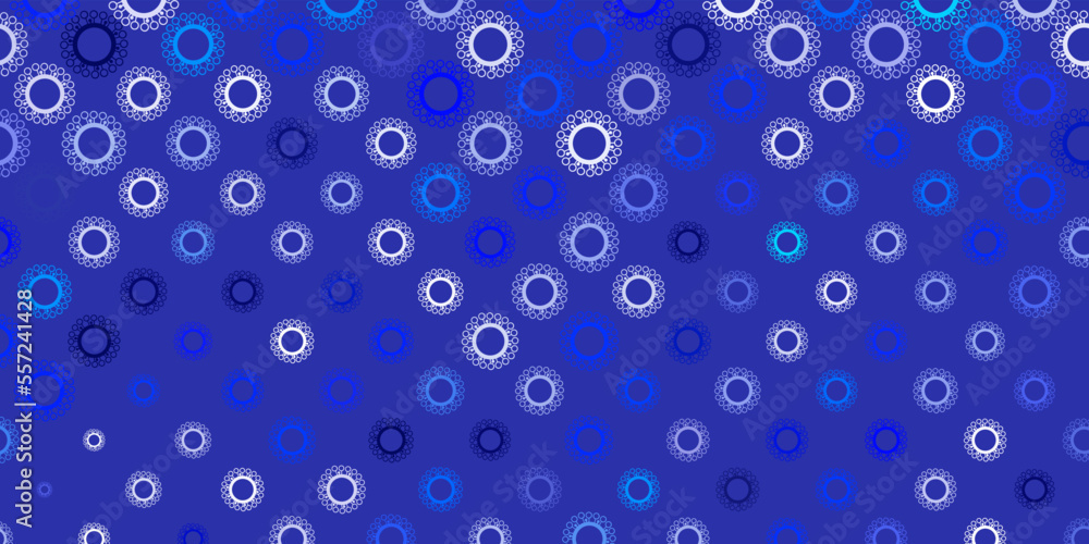 Light blue vector background with covid-19 symbols. Light blue vector background with covid-19 symbols.
