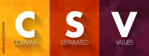 Photos CSV - Comma Separated Values is a delimited text file that uses a comma to separ