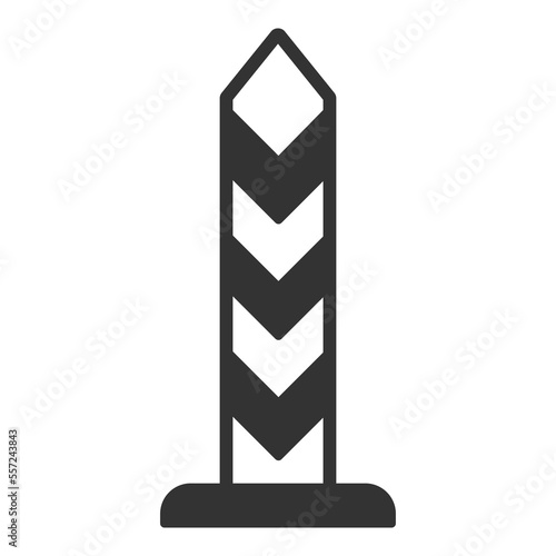 Border post - icon, illustration on white background, glyph style