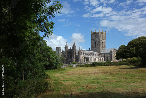 St Davids Cathedral in St Davids city in Pembrokeshire  Wales  United Kingdom