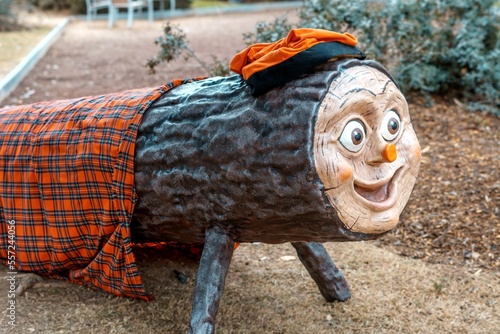 Tió de Nadal, Christmas log, a Christmas tradition that is especially well established in Catalonia. photo