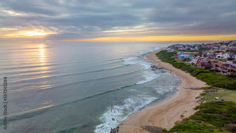 Jeffreys Bay Sunset Drone South Africa Surfing