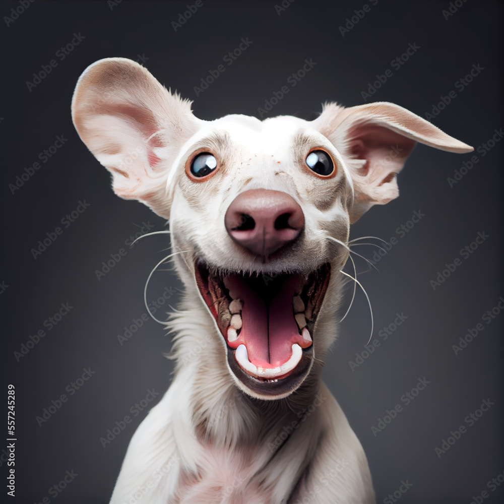  dog with its mouth open