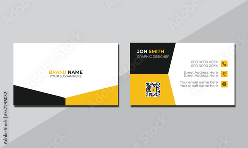 Creative minimal unique business card design, Horizontal and vertical layout.