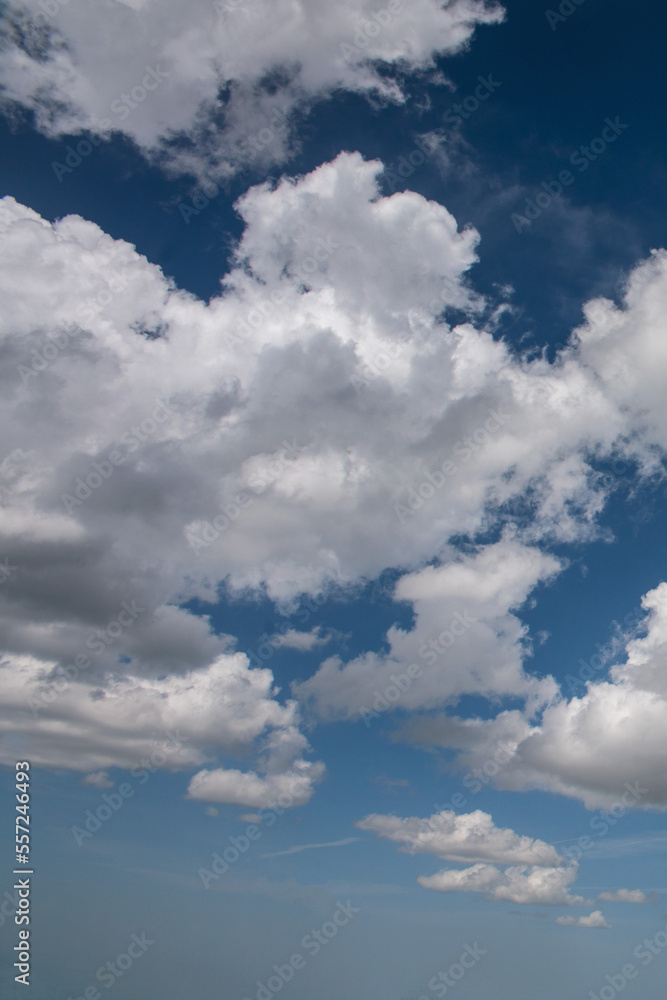 Fototapeta premium beautiful blue sky with white clouds as natural background