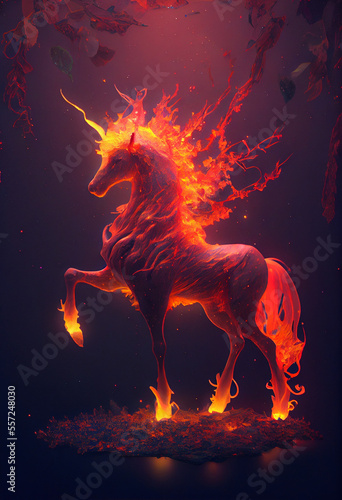 horse on fire © Isgender