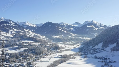 Wintry Kitzbuehel in the middle of the Alps, Tirol, Austria photo