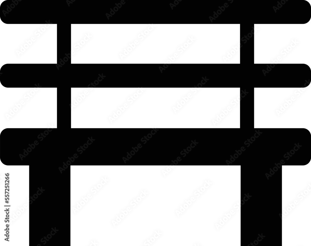 bench symbol is isolated on a white background bench symbol is isolated on a white background