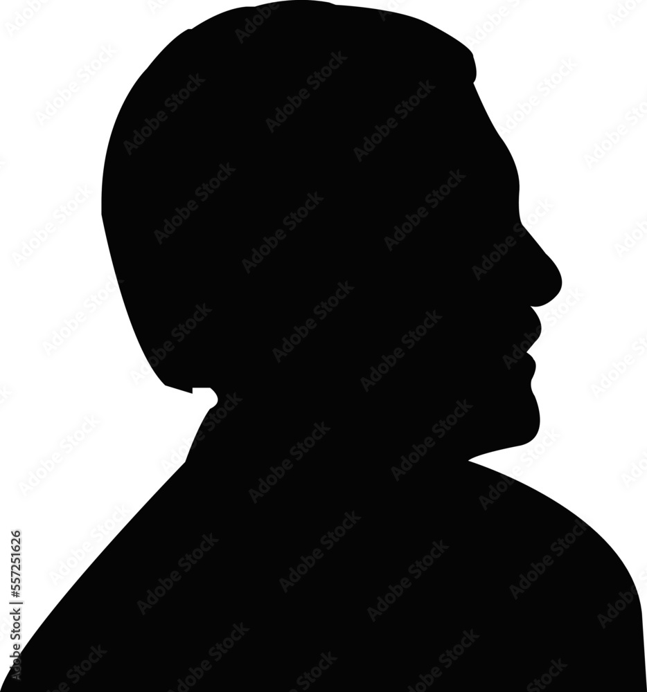 a man head silhouette vector