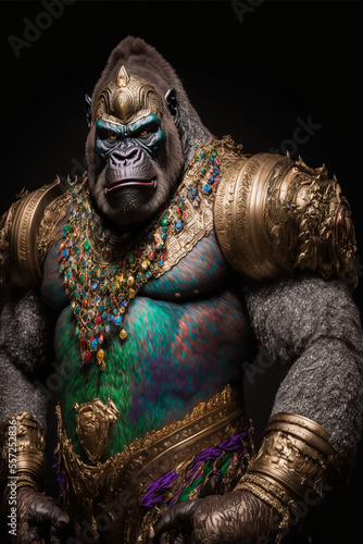 Futuristic Anger Gorilla Warrior