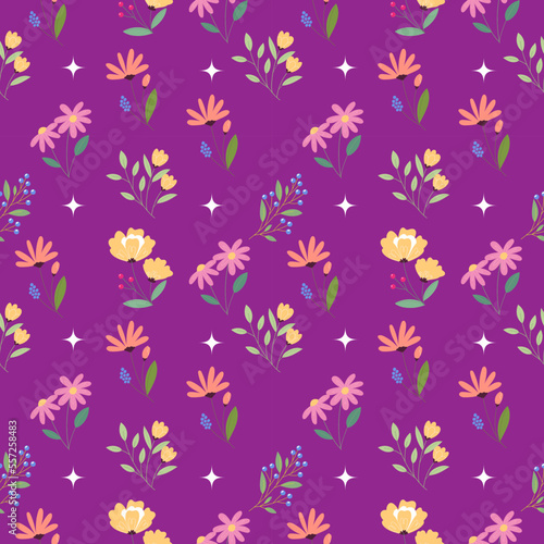 floral pattern decoration. seamless floral pattern. colorful pattern design.