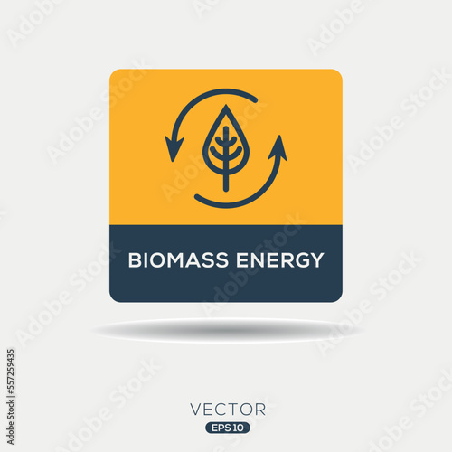 Creative (Biomass energy) Icon, Vector sign.